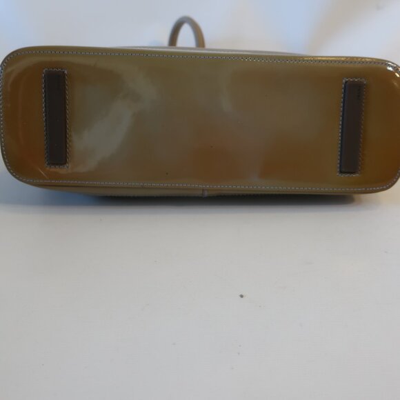 Authentic Womens Prada Enamel Brown Leather Designer Satchel Shoulder Ha… - Picture 10 of 16